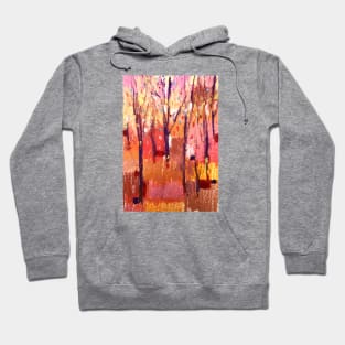 Woodland, hot colors landscape Hoodie